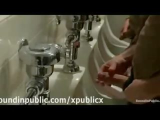 Group of gays in public toilets Handjobs and Blowjobs