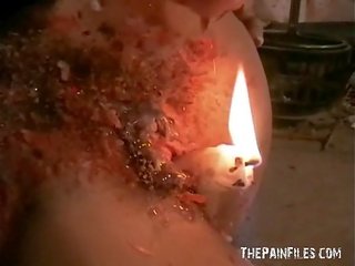 Kinky Crystels magnificent wax punishment and self torturing bdsm of english fetish mode